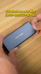 ACASIS 20Gbps SSD Enclosure for MacBook Pro/Air 2013-2017 – 2GB/s Transfer Speed Aluminum Alloy Cooling Plug & Play with Mac/Windows/Linux (12+16 PIN Model MAC3W)