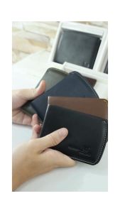 Ví Da Nam Bóp Da Nam Kim Bảo KBBau Da Bò Màu Đen Nâu