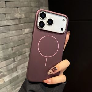 Official Orange Magnetic Frosted Hard Phone Case For iPhone 17 Air 16 15 14 13 12 Pro Max Plus For Magsafe Wireless Charge Cover