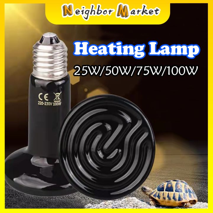 Bonlux 100W Reptile Heat Lamp, Ceramic Emitter, No Light