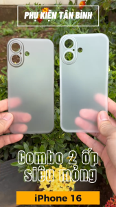 Combo 2 Ốp Lưng Trong Nhám Unibody iPhone 16 Siêu Mỏng