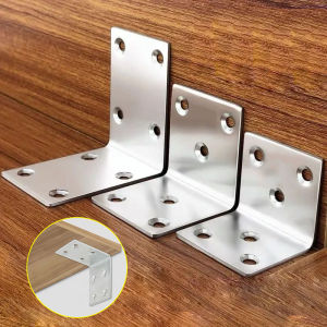 4pcs bracket stainless steel corner code 90 degree right angle bracket fastener used for wooden shelves chairs tables