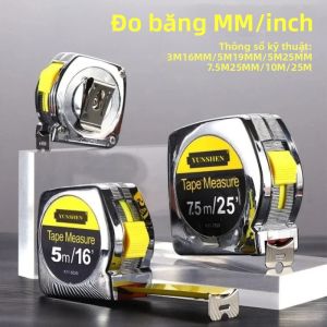 Thước Dây Thép Có Độ Chính Xác Cao 10M Hệ Mét Chống Mài Mòn & Hệ Thống Anh Công Cụ Đo Chế Biến Gỗ