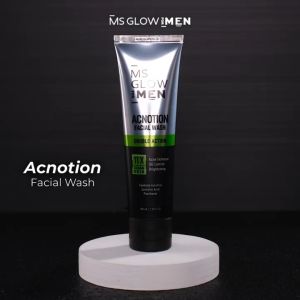 Ms Glow For Men Facial Wash Acnotion 100ml (HIJAU) - Menenangkan Meredakan & Membersihkan Kulit Berjerawat Pria