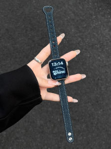 Uhada | Denim & Leather Smartwatch Band for Vivo IQOO Watch Female