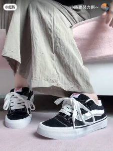 Knu Skool potato American retro bread shoes low-cut sneakers for men and women with black and white lining