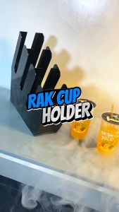 RAK CUP HOLDER DISPENSER ORGANIZER AKRILIK 3 + 1 STRAW - COFFEE HOLDER ORGANIZER AKRILIK CAFE