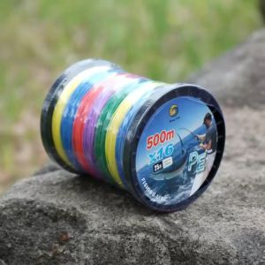 X12 X16 Senar Kepang 500 Meter Senar PE Lure Pancing Laut Jepang Pancing Perahu Senar Pancing Jarak Jauh Kerapu Gentian Tuna Sepuluh Meter Satu Warna