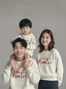 Apricot Colored Family Matching Sweaters High-end & Trendy Spring & Autumn