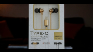 Headset TIPE C HIFI Stereo Metal GOLD Earphone Super Bass Suara Jernih