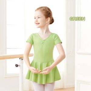 Sweet Integrated Tutu Leotard Soft Fabric Pink Dance Outfit Versatile Stage Casual Wear for Little and Big Girls Ballet Training