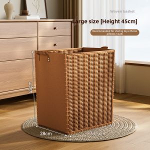 XIJIJIA | Japanese Style Wicker Large Capacity Folding Durable Storage Basket