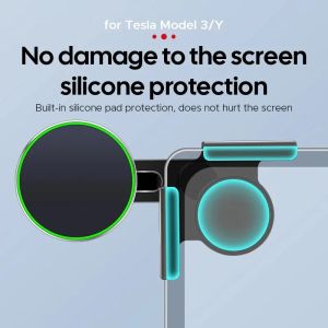 TEEQ Magnetic Wireless Charger Car Phone Holder for Tesla Model 3/Y/Highland 2025 & BYD Atto 3 - 15W Fast Charging