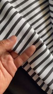 KAIN METERAN Kain Motif Salur Hitam Putih Salur Pak Ganjar Katunpoli / Polinosix/ Salur motif/ kain Eceran