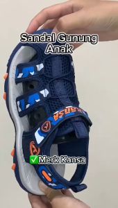 Sandal Sepatu Anak Laki Laki Breathable / Sandal Anak Kansa Multifungsi Model Tempel Anti Licin
