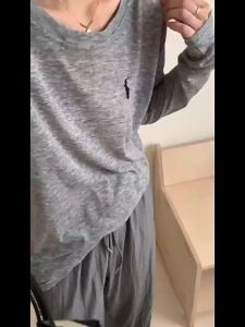 🔥Fran🔥 blouses women new style 2025 Women Loose Long Sleeved Knitwear Pony Embroidery V-neck Knitwear Versatile Pullover Knitwear