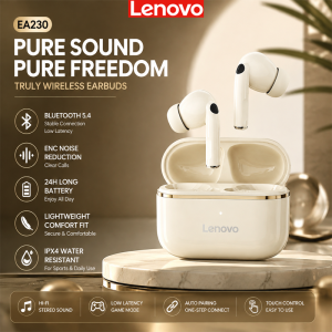 Lenovo | Lenovo EA230 TWS Gaming Earphones Wireless Bluetooth Headphone 360°Stereo Sound Effects HD HIFI Stereo Earbuds For Sport Running