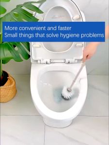 Disposable Toilet Brush With 6PCS Cleaner Wall Mounted Bathroom Toilet Efficient Cleaning Brush