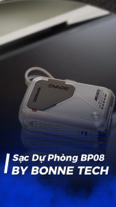 [TẶNG TÚI ĐỰNG ]Sạc Dự Phòng BP08 Củ Sạc Nhanh BONNE BP08 10.000 mAh 20.000 mAh Hỗ Trợ Sạc Không Dây