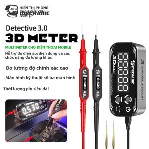 Máy Đo Kỹ Thuật Số Đa Năng 3 Màn Hình MECHANIC 3D METER Detective 3.0 Đo Điện Áp Điện Dung Điện Trở Thân Kim Loại Pin 2000mAh