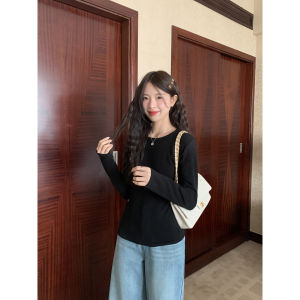 imimtuan | Áo Thun Dài Tay Đơn Giản Mềm Mại