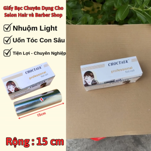 Giấy Bạc Dùng Nhuộm Light và Uốn Tóc Con Sâu - Rộng 15cm Tiện Lợi Chuyên Nghiệp Cho Salon Hair và Barber Shop