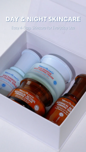 VIBRANT GLAMOUR Day Niacinamide + Night Retinol Scientific Combo 2.0 4PCS Fast Spot Fading + Brightening + Anti-Aging + Barrier Repair Toner + Serum + Cream for sensitive skin