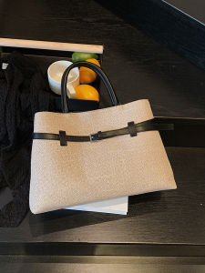 Summer Canvas Tote Bag Womens Commuter Fashion Handbag Large Capacity Shopping Bag Soft Handle Magnetic Buckle Closure