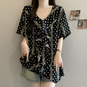 AIYITI | Unique Ruffle Dots Plus Size Womens Shirt