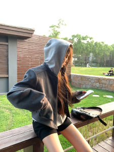 Short Baseball Jacket Womens Grey Korean Style Casual Anti-Aging Spring 2026 New Arrival G Style Commute Windbreaker
