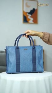 QUINTA ELESA LARGE TOTE BAG UK. 34X24X13 CM TAS LAPTOP 14 INCH TAS KERJA KANTORAN HARIAN WANITA
