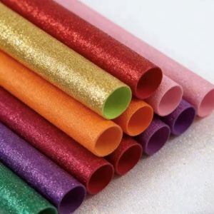 Sparkle Glitter PU Leather Roll Soft Waterproof Material for Stage Background Handmade Bags Shoes Clothing Decoration