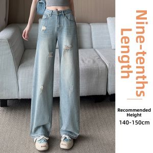 ZIYAN | Light Color Slim Fit Denim Shorts for Petite Women