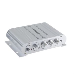 Bộ khuếch đại Hi-Fi /ÂM LY MINI ST-838 12V Hi-Fi 2.1 cho Xe ô tôXe máy âm thanh gia đình có kênh Bass