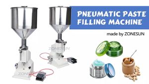 ZONESUN A02 Pneumatic Paste Shampoo Honey Lotion Filling Machine Viscous Liquid Oil Bottle Filler For Cosmetics