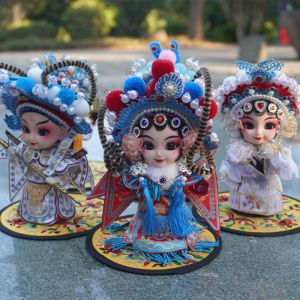 Traditional Chinese Opera Figure Puppet Display Piece Silk Figure Creative Cultural Gift Foreigner Special Desktop Decoration