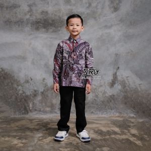 (PROMO HARI INI)Hem Kemeja Baju Batik Couple Sweet Batik Mahes Taro Anak Dan Ayah Motif Terlaris