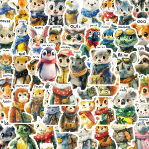 สติ๊กเกอร์ติดกระดาษตัดลายสัตว์มหัศจรรย์ 100 ชิ้น ปกโทรศัพท์มือถือ บันทึกโน้ต ตกแต่ง กันน้ำ ลายการ์ตูน สติ๊กเกอร์ติดกระดาษ