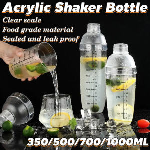 300/500/700/1000ml Acrylic Milk Tea Shaker Bottle Cocktail Juice Shaker Blender Juice Mixer Bar Supplies