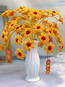 Gold Twisted Rods Crystal Plum Tree Wealth Attraction New Year Craft Special Secret DIY Fashion Jewelry Accessories