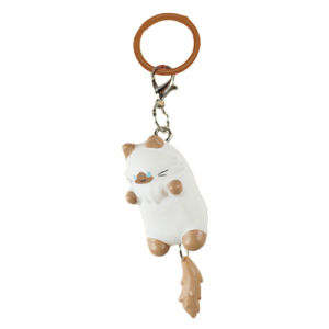 MOYINGXIONG | Cat Charms For Bags Siamese Grey-white-calico