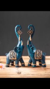 Cặp Tượng Voi Tài Lộc May Mắn Trang Trí Nhà Cửa - Quà Tặng Tân Gia Phong Cách Bắc Âu