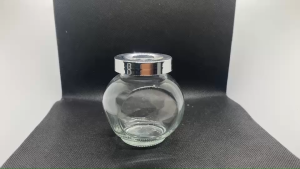 กระปุก 180 มล. ( 6ใบ ) แก้วใส+ ฝาเงิน #52 (GW.=0.6 kg.)