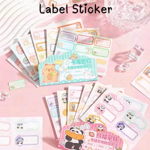 44 Labels Handwritten Cartoon Label Stickers Self-Adhesive Labels