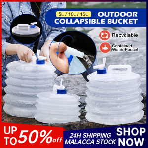 Collapsible Outdoor Water Container 5/10/15L Foldable Water Storage Bottle Bucket Pail for Camping Picnic Hiking Water Tank Bucket