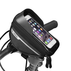 Bicycle Frame Front Top Tube Bike Bag Handlebar Cell Mobile Phone Bag Waterproof Touch Screen Phone Holder Cycling Accessories