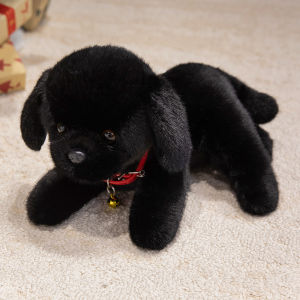 22cm Cute Labrador Retriever Plush Toy Halloween Black Dog Cute Dog Friend Animal Stuffed Plush Toys Halloween Room Decor