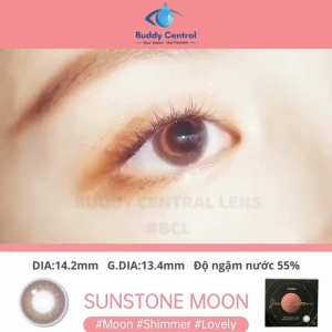 Lens 1 ngày có màu Clalen Sunstone Moon | 1 chiếc | Nâu hồng đào BC 8.6 DIA 14.2 G.DIA 13.4