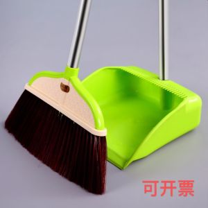 Bafu Brand Broom And Dustpan Set Long Handle Soft Bristle Hairless Household Cleaning Tool for Floor Sweeping Plastic Material