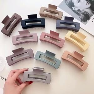 YTL กิ๊บติดผมทรงสี่เหลี่ยมขนาดใหญ่ผมผู้หญิงอารมณ์เรียบง่ายคลิปฉลามเครื่องประดับผมแฟชั่น